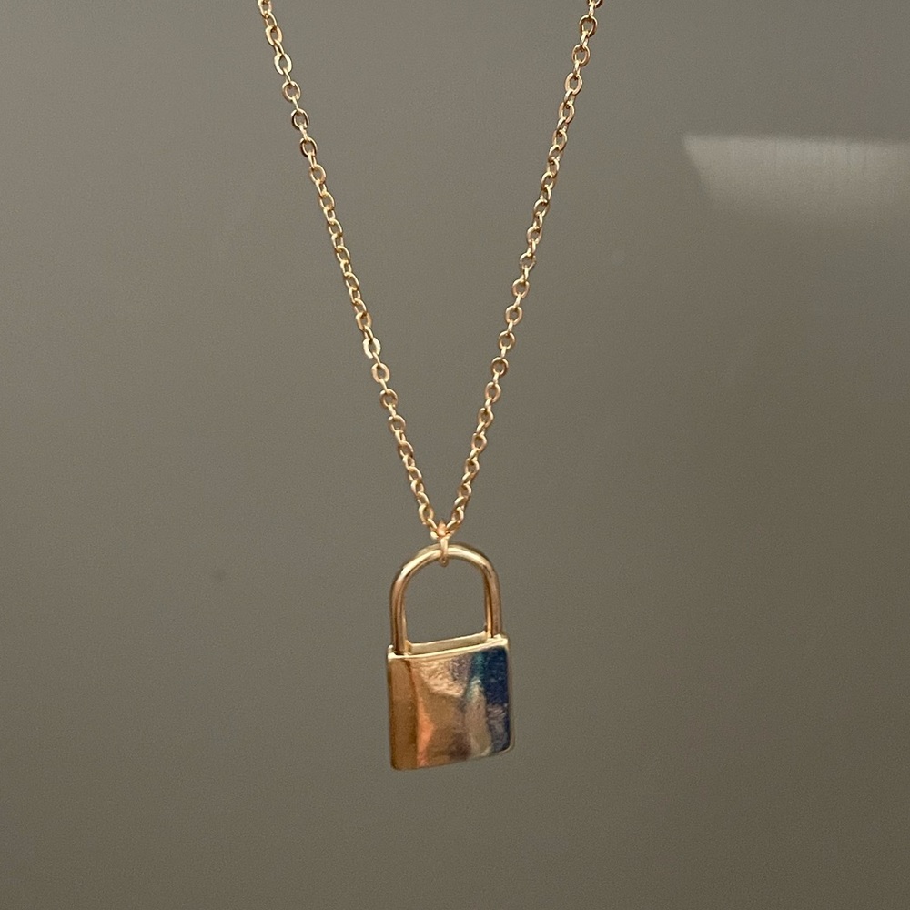 Gold Lock Necklace